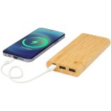 Vue 6 de Batterie de secours Tulda de 10,000 mAh en bambou