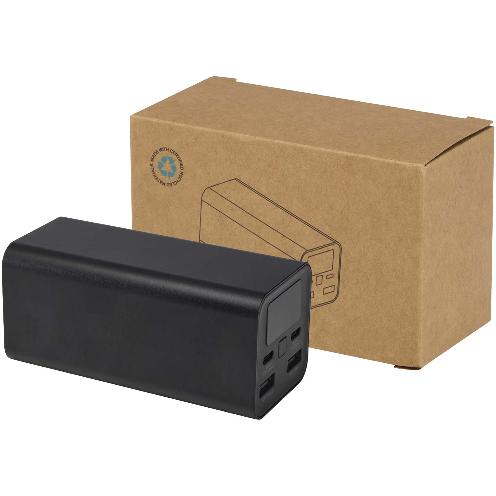 Batterie de secours Acamar de 20 000 mAh et 70 W en aluminium recyclé pour ordinateur portable