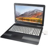 Vue 4 de Hub USB 4 ports Gaia avec sortie USB-A et Type-C et double entrée - fabriqué en plastique recyclé