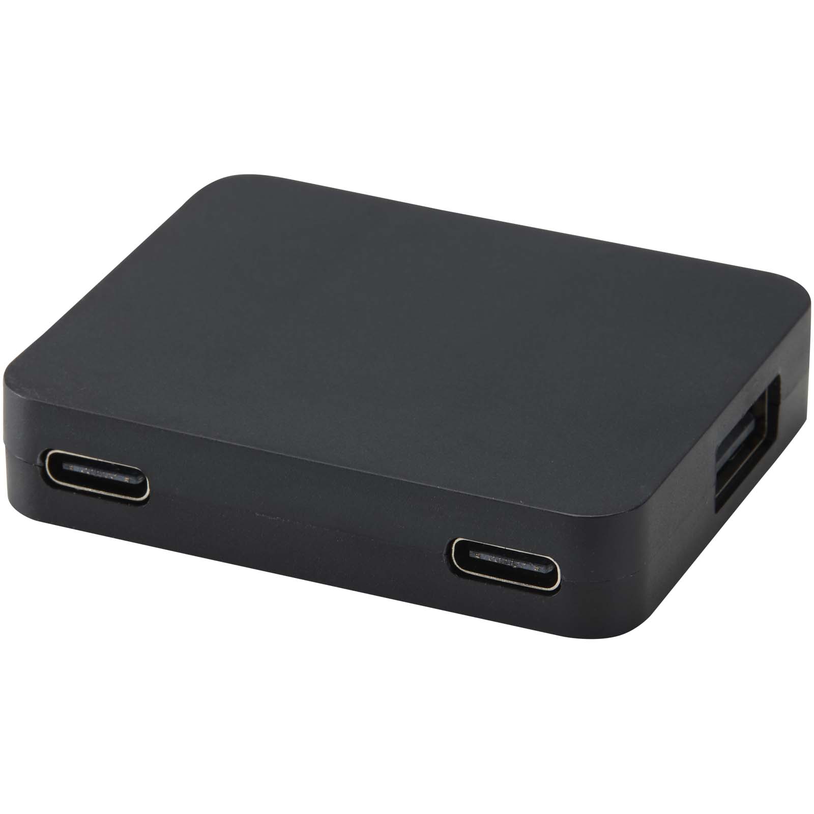 Hub USB 4 ports Gaia avec sortie USB-A et Type-C et double entrée - fabriqué en plastique recyclé