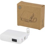 Vue 1 de Batterie externe Acrux de 10 000 mAh et 35 W pour tablette avec câble Type-C intégré - fabriquée en plastique recyclé