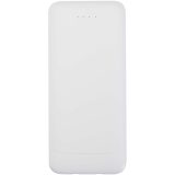 Vue 2 de Batterie de secours Adhil de 10 000 mAh et 10 W en plastique recyclé avec 2 câbles intégrés
