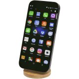 Vue 4 de Support de téléphone Alcor magnétique et pliable en plastique recyclé avec détails en bambou