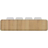 Vue 3 de Support de téléphone Algol avec jouet fidget en plastique recyclé et détails en bambou