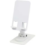 Vue 3 de Support de téléphone Alhena pliable en plastique recyclé avec support de bureau en métal