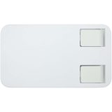 Vue 2 de Support de téléphone Alhena pliable en plastique recyclé avec support de bureau en métal