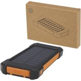 Vue 1 de Batterie de secours solaire Altair robuste de 5 000 mAh et 10 W en plastique recyclé avec lampe de poche intégrée
