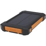 Vue 4 de Batterie de secours solaire Altair robuste de 5 000 mAh et 10 W en plastique recyclé avec lampe de poche intégrée