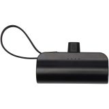 Vue 2 de Batterie de secours Alnair Type-C de5 000 mAh et 10 W en plastique recyclé avec support de retournement intégré et câble 2 en