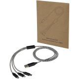 Vue 1 de Câble de recharge 5-en-1 Alphecca en aluminium recyclé et RPET