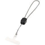 Vue 3 de Lanyard de poignet recyclé Arich RCS avec câble de recharge Type-C de 20 W intégré