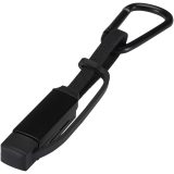 Vue 3 de Câble de recharge Algieba 65 W 3-en-1 en aluminium recyclé avec mousqueton