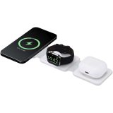 Vue 1 de Chargeur sans fil pliable Armus 3 en 1 de 15 W en plastique recyclé