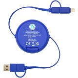 Vue 17 de Câble rétractable 5 en 1 Alasia de 100 cm en plastique recyclé et aluminium pour la synchronisation des données et la charge