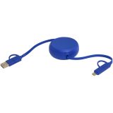 Vue 18 de Câble rétractable 5 en 1 Alasia de 100 cm en plastique recyclé et aluminium pour la synchronisation des données et la charge