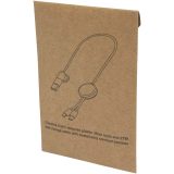 Vue 7 de Câble 5 en 1 Chechia en plastique recyclé de 30 cm pour la synchronisation des données et la charge rapide de 27 W avec détai