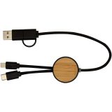 Vue 9 de Câble 5 en 1 Chechia en plastique recyclé de 30 cm pour la synchronisation des données et la charge rapide de 27 W avec détai