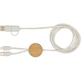 Vue 2 de Câble 5 en 1 Chechia en plastique recyclé de 150 cm pour la synchronisation des données et la charge rapide de 27 W avec déta