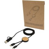 Vue 8 de Câble 5 en 1 Chechia en plastique recyclé de 150 cm pour la synchronisation des données et la charge rapide de 27 W avec déta