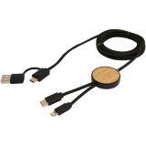 Vue 12 de Câble 5 en 1 Chechia en plastique recyclé de 150 cm pour la synchronisation des données et la charge rapide de 27 W avec déta