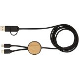 Vue 9 de Câble 5 en 1 Chechia en plastique recyclé de 150 cm pour la synchronisation des données et la charge rapide de 27 W avec déta