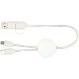 Vue 9 de Câble 5 en 1 Citala en plastique recyclé de 30 cm pour la synchronisation des données et la charge rapide de 27 W