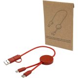 Vue 15 de Câble 5 en 1 Citala en plastique recyclé de 30 cm pour la synchronisation des données et la charge rapide de 27 W