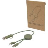 Vue 1 de Câble 5 en 1 Citala en plastique recyclé de 30 cm pour la synchronisation des données et la charge rapide de 27 W