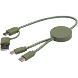 Vue 5 de Câble 5 en 1 Citala en plastique recyclé de 30 cm pour la synchronisation des données et la charge rapide de 27 W