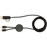 Vue 2 de Câble 5 en 1 Citala en plastique recyclé de 150 cm pour la synchronisation des données et la charge rapide de 27 W