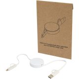 Vue 1 de Câble rétractable 5 en 1 Citala en plastique recyclé de 90 cm pour la synchronisation des données et la charge rapide de 40 W