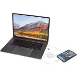 Vue 6 de Câble rétractable 5 en 1 Citala en plastique recyclé de 90 cm pour la synchronisation des données et la charge rapide de 40 W