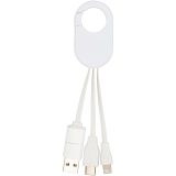 Vue 3 de Câble de charge 4 en 1 Troop en plastique recyclé