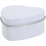Vue 3 de Bougie Blissful en boîte métal en forme de cœur et senteur vanille