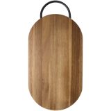 Vue 3 de Planche à découper Prestige en acacia avec couteau à pain