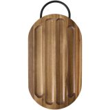Vue 2 de Planche à découper Prestige en acacia avec couteau à pain