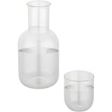 Vue 1 de Ensemble carafe et tasse en verre Amelie en finition mate