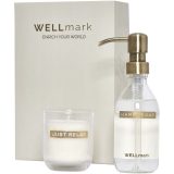 Vue 1 de Distributeur de savon pour les mains de 250 ml et ensemble de bougies parfumées de 150 g Wellmark Discovery- parfum linge fra