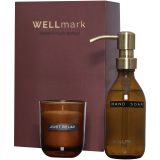 Vue 5 de Distributeur de savon pour les mains de 250 ml et ensemble de bougies parfumées de 150 g Wellmark Discovery- parfum linge fra