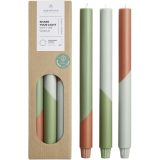 Vue 5 de Bougies à rayures diagonales Originalhome Eden par lot de 3