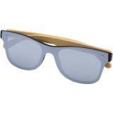 Vue 3 de Lunettes de soleil Tan avec branches en bambou