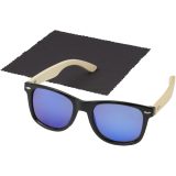 Vue 3 de Lunettes de soleil polarisées miroir Taiyō en rPET/bambou dans coffret cadeau