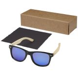 Vue 4 de Lunettes de soleil polarisées miroir Taiyō en rPET/bambou dans coffret cadeau