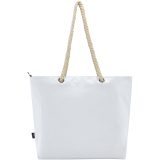 Vue 3 de Sac shopping Panama recyclé GRS isotherme de plage avec poignées en cordelette 23L