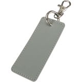 Vue 1 de Porte-clés rectangulaire à breloques en matériaux recyclés certifié GRS Resi Plus