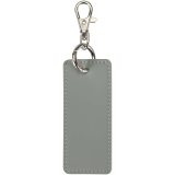 Vue 3 de Porte-clés rectangulaire à breloques en matériaux recyclés certifié GRS Resi Plus
