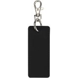 Vue 3 de Porte-clés rectangulaire à breloques en matériaux recyclés certifié GRS Resi Plus