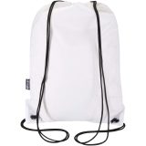 Vue 3 de Sac à cordon Oriole en RPET avec poche avant zippée, 5 L