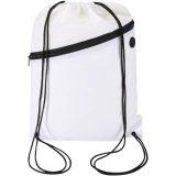 Vue 2 de Sac à cordon Oriole en RPET avec poche avant zippée, 5 L