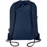Vue 3 de Sac à cordon Oriole en RPET avec poche avant zippée, 5 L